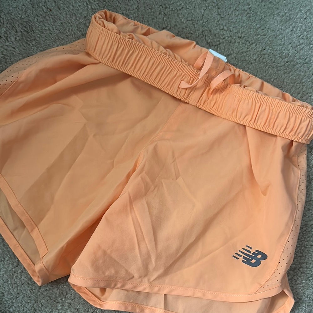 New Balance Orange Athletic Shorts Lightweight Relaxed Fit